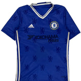 Chelsea Fc Adidas Football Shirt - Small Blue Polyester