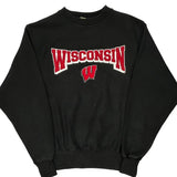Wisconsin Signature College Sweatshirt - Small Black Cotton