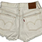 Levis Denim Shorts - 26W UK 6 White Cotton