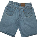 Levis Denim Shorts - 29W UK 12 Light Wash Cotton