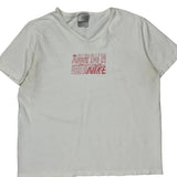 Just Do It Nike T-Shirt - Large White Cotton
