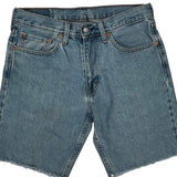 Levis Denim Shorts - 32W 10L Light Wash Denim