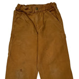 Age 10 Carhartt Double Knee Carpenter Pants - Medium Brown Cotton