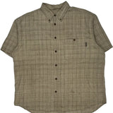 Unbranded Checked Short Sleeve Shirt - 2XL Beige Linen