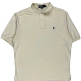 Polo By Ralph Lauren Polo Shirt - Medium Cream Cotton