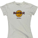 Hard Rock Cafe Graphic T-Shirt - Large White Cotton