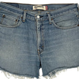 550 Levis Denim Shorts - 34W UK 14 Light Wash Denim