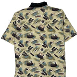 Points West Graphic Polo Shirt - Medium Multicoloured Cotton