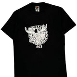 Moose Head Fruit Of The Loom Single Stitch T-Shirt - Medium Black Cotton Blend