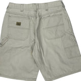 Lee Double Knee Carpenter Shorts - 32W 10L Beige Cotton