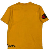 Champion Spellout T-Shirt - Medium Yellow Cotton