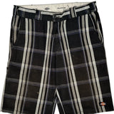 Dickies Checked Shorts - 34W 10L Black Cotton