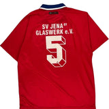 Sv Jenaer Glaswerk E.V. Umbro Striped Football Shirt - XL Blue Polyester