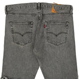 Levis Denim Shorts - 36W 10L Grey Cotton