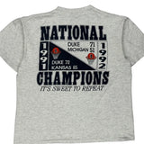 Duke Oneita Single Stitch T-Shirt - Large Grey Cotton