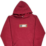 Vintage Nike Hoodie - XL Red Cotton Blend
