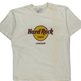 Hard Rock Cafe Graphic T-Shirt - XL Cream Cotton