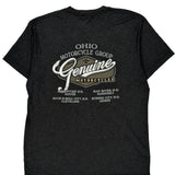 Ohio Motorcycle Group Harley Davidson Graphic T-Shirt - Large Gray Cotton