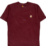 Carhartt T-Shirt - Medium Burgundy Cotton