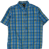 Marmot Checked Short Sleeve Shirt - XL Yellow Polyester