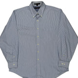 Tommy Hilfiger Striped Shirt - Large Blue Cotton