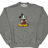 Mickey Mouse Disney Sweatshirt - XL Grey Cotton Blend