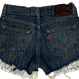 Levis Denim Shorts - 26W UK 6 Blue Cotton