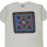 March Of Dimes Hanes Single Stitch T-Shirt - XL White Cotton Blend