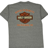 House Of Harley Harley Davidson Graphic T-Shirt - Medium Grey Cotton Blend