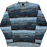 Vintage Southpole Striped Jumper - XL Blue Acrylic