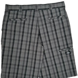 Dickies Checked Cargo Shorts - 36W 12L Gray Cotton Blend