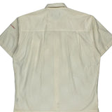 Chaps Ralph Lauren Polka Dot Short Sleeve Shirt - Large Cream Cotton