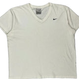 Nike T-Shirt - Large White Cotton