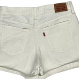Levis Denim Shorts - 32W UK 12 White Cotton