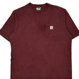 Carhartt T-Shirt - 2XL Burgundy Cotton