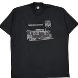 Made In USA Single Stitch Friends Of The East Broad Top Screen Stars T-Shirt - 2XL Black Cotton Blend