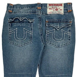 True Religion Contrast Stitch Jeans - 36W UK 16 Blue Denim