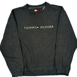 Tommy Hilfiger Spellout Sweatshirt - Medium Gray Cotton