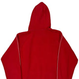 Adidas Football Hoodie - Large Red Cotton