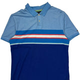 Tommy Hilfiger Striped Polo Shirt - XL Blue Cotton