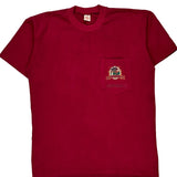 Champ Single Stitch T-Shirt - XL Red Cotton