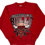 Chicago Bulls, Age 10-12 Chicago Bulls Graphic Sweatshirt - Medium Red Cotton Blend