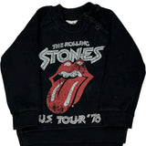 U.S. Tour '78, Age 3-6 Months Rolling Stones Band Sweatshirt - 3XS Black Cotton Blend