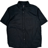 Dickies Short Sleeve Shirt - Large Black Cotton Blend
