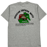 Operation Southern Watch Fruit Of The Loom Single Stitch T-Shirt - Large Grey Cotton Blend