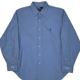 Polo By Ralph Lauren Shirt - Large Blue Cotton