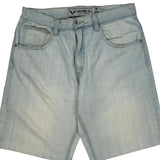 Avirex Denim Shorts - 34W 11L Light Wash Cotton
