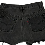 Levis Denim Shorts - 28W UK 8 Black Denim