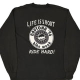 Vintage Daytona '96 Bike Week Fruit Of The Loom Single Stitch Long Sleeve T-Shirt - XL Black Cotton Blend