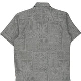 Waterman Collection Quiksilver Hawaiian Shirt - Small Grey Cotton